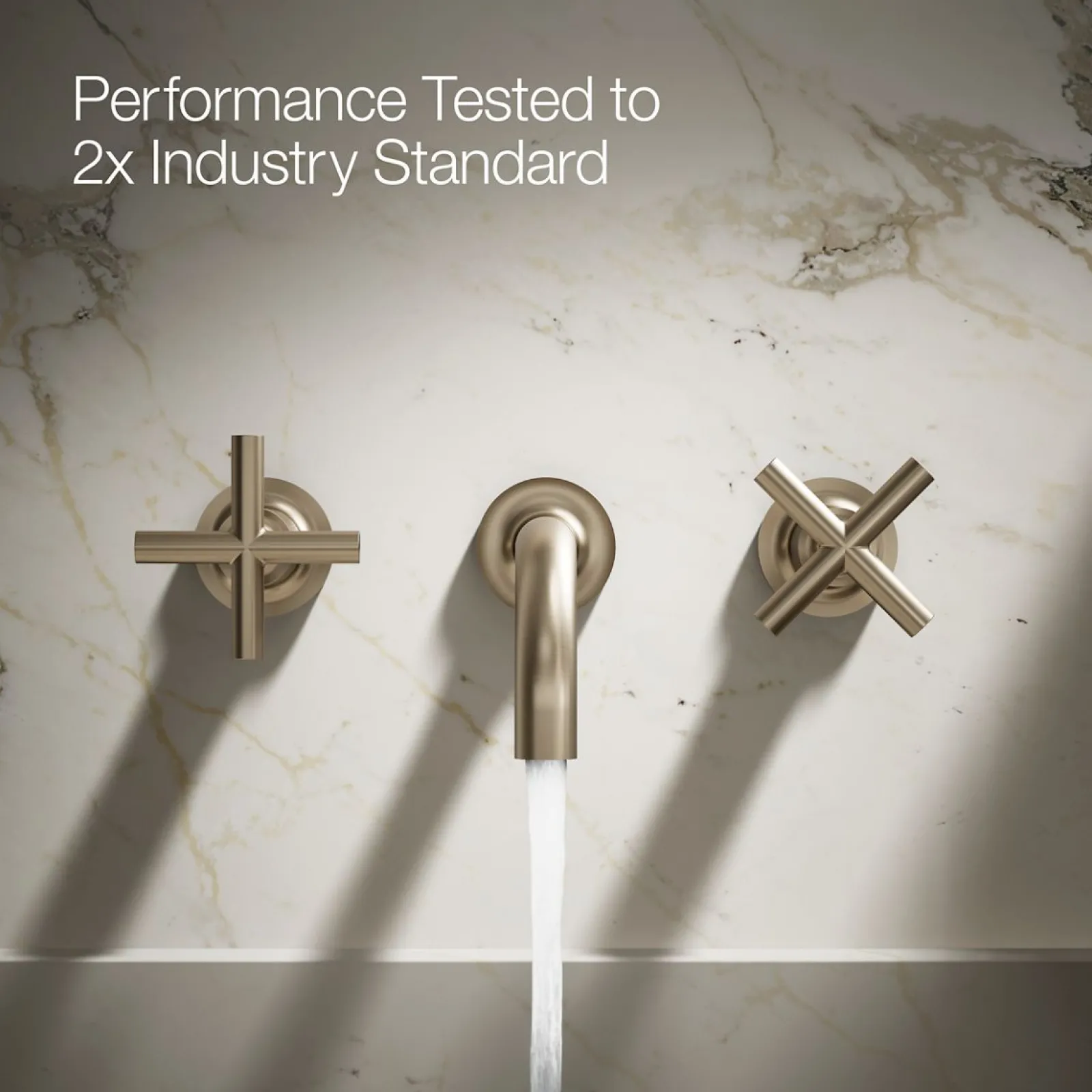 Wall-mount bathroom sink faucet trim with Cross handles, 1.2 gpm^Kohler Discount