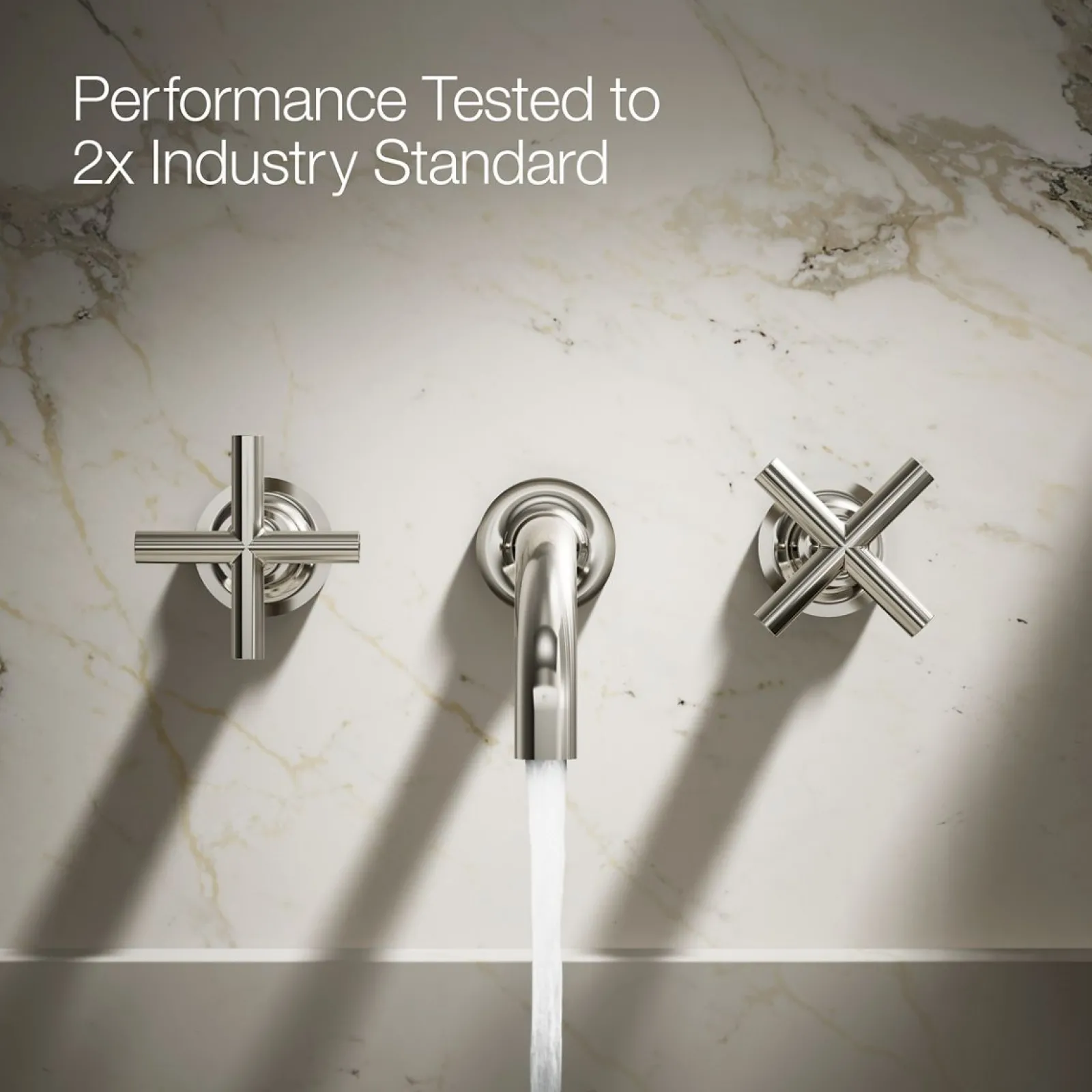 Wall-mount bathroom sink faucet trim with Cross handles, 1.2 gpm^Kohler Discount