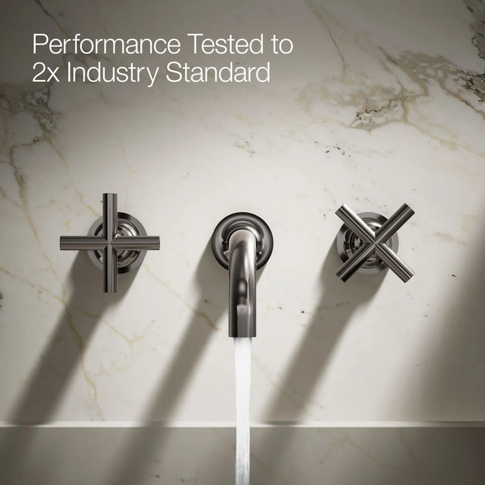 Wall-mount bathroom sink faucet trim with Cross handles, 1.2 gpm^Kohler Discount