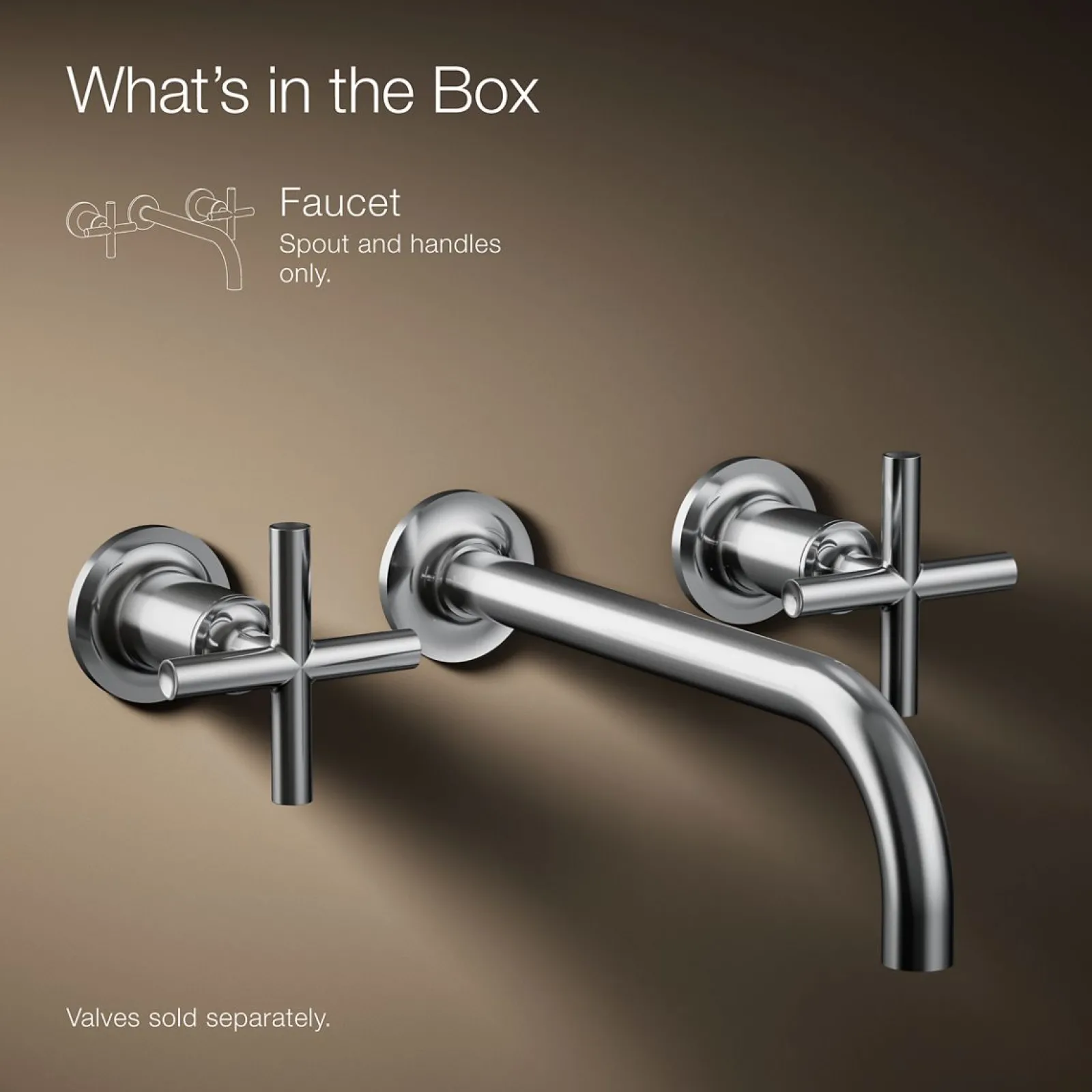 Wall-mount bathroom sink faucet trim with Cross handles, 1.2 gpm^Kohler Discount