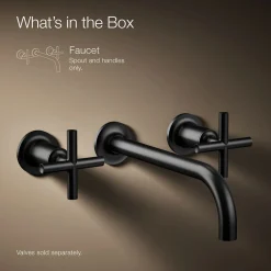 Wall-mount bathroom sink faucet trim with Cross handles, 1.2 gpm^Kohler Discount
