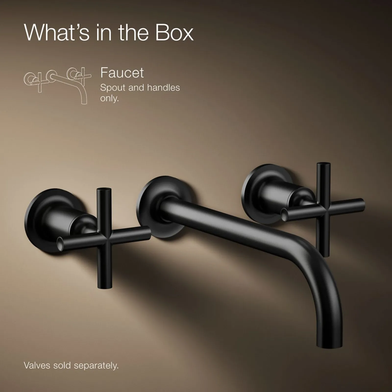 Wall-mount bathroom sink faucet trim with Cross handles, 1.2 gpm^Kohler Discount