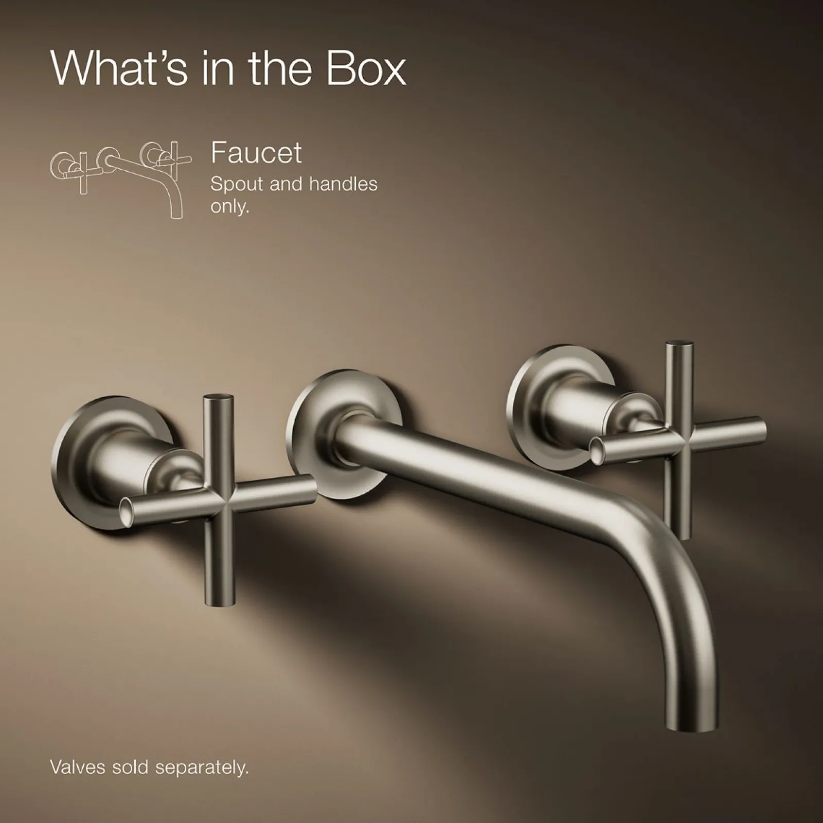 Wall-mount bathroom sink faucet trim with Cross handles, 1.2 gpm^Kohler Discount