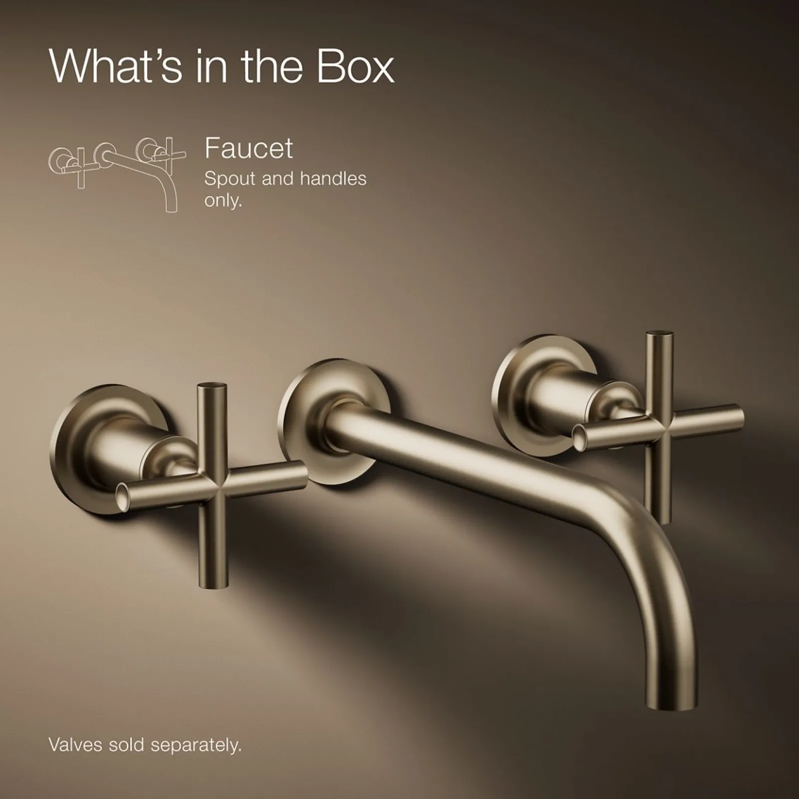 Wall-mount bathroom sink faucet trim with Cross handles, 1.2 gpm^Kohler Discount
