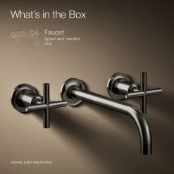 Wall-mount bathroom sink faucet trim with Cross handles, 1.2 gpm^Kohler Discount