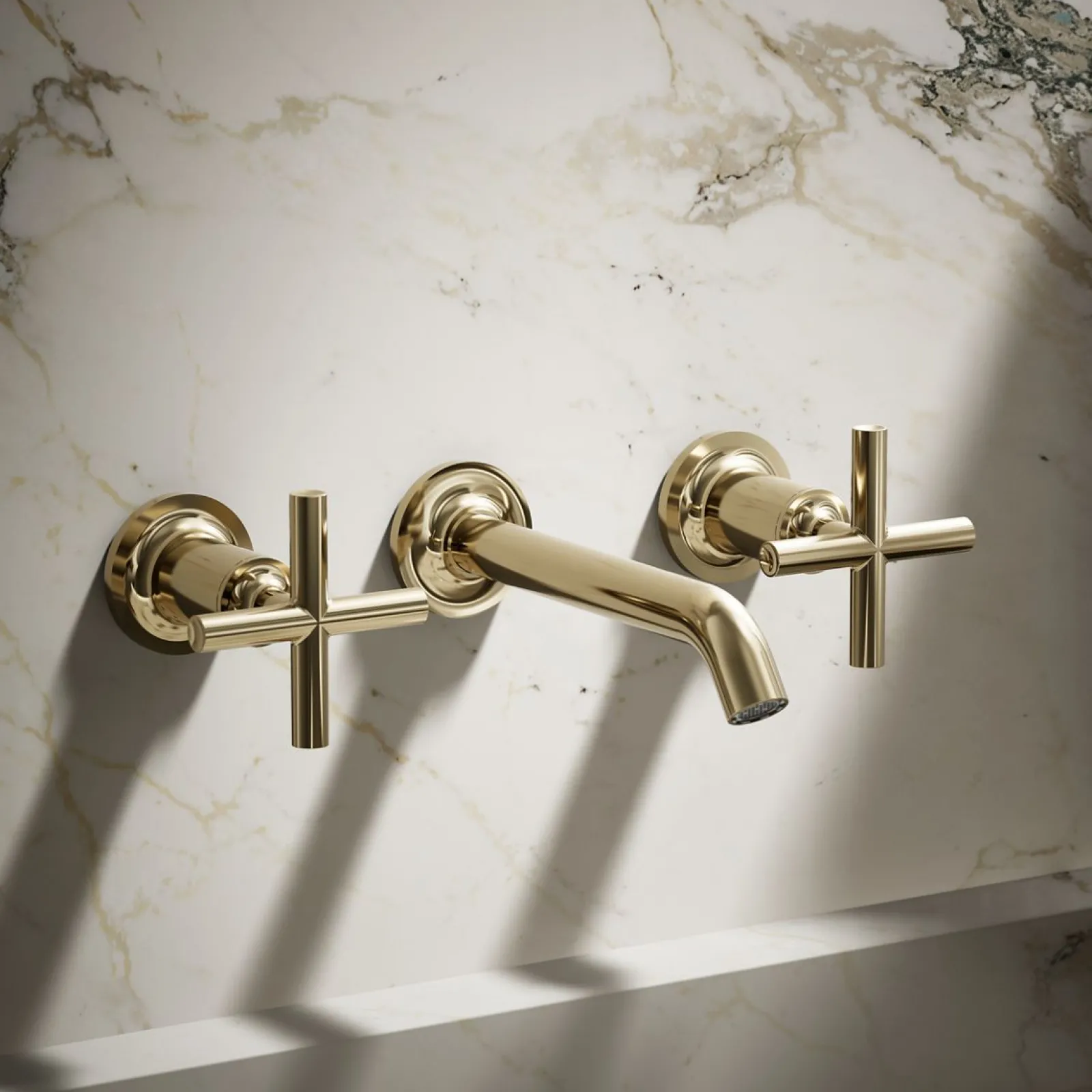 Wall-mount bathroom sink faucet trim with Cross handles, 1.2 gpm^Kohler Online