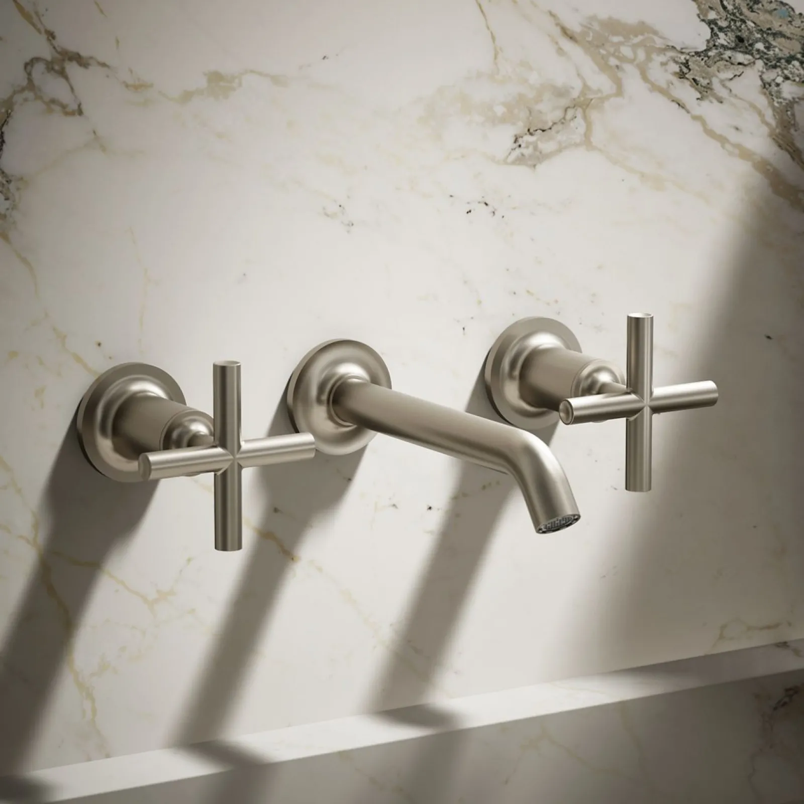 Wall-mount bathroom sink faucet trim with Cross handles, 1.2 gpm^Kohler Online