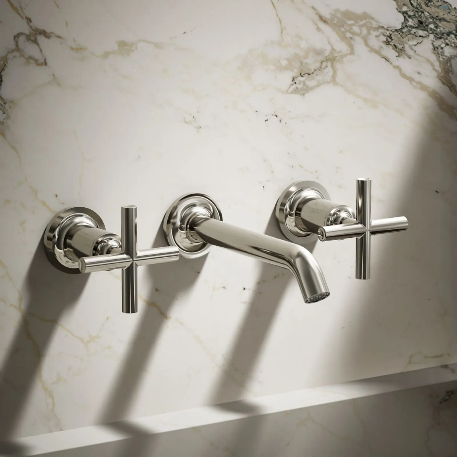 Wall-mount bathroom sink faucet trim with Cross handles, 1.2 gpm^Kohler Online