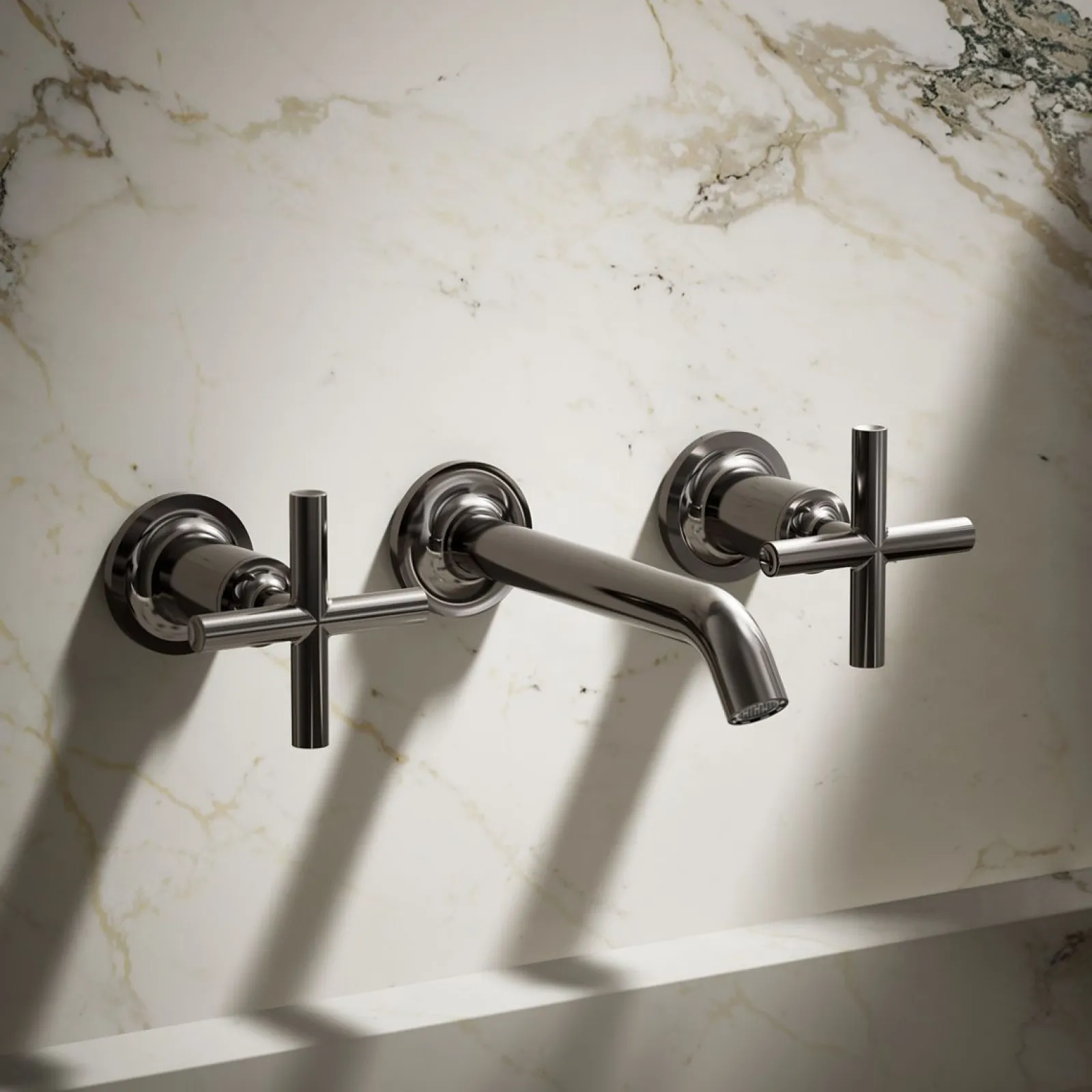 Wall-mount bathroom sink faucet trim with Cross handles, 1.2 gpm^Kohler Online