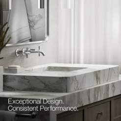 Wall-mount bathroom sink faucet trim with Cross handles, 1.2 gpm^Kohler Online