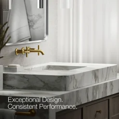 Wall-mount bathroom sink faucet trim with Cross handles, 1.2 gpm^Kohler Online