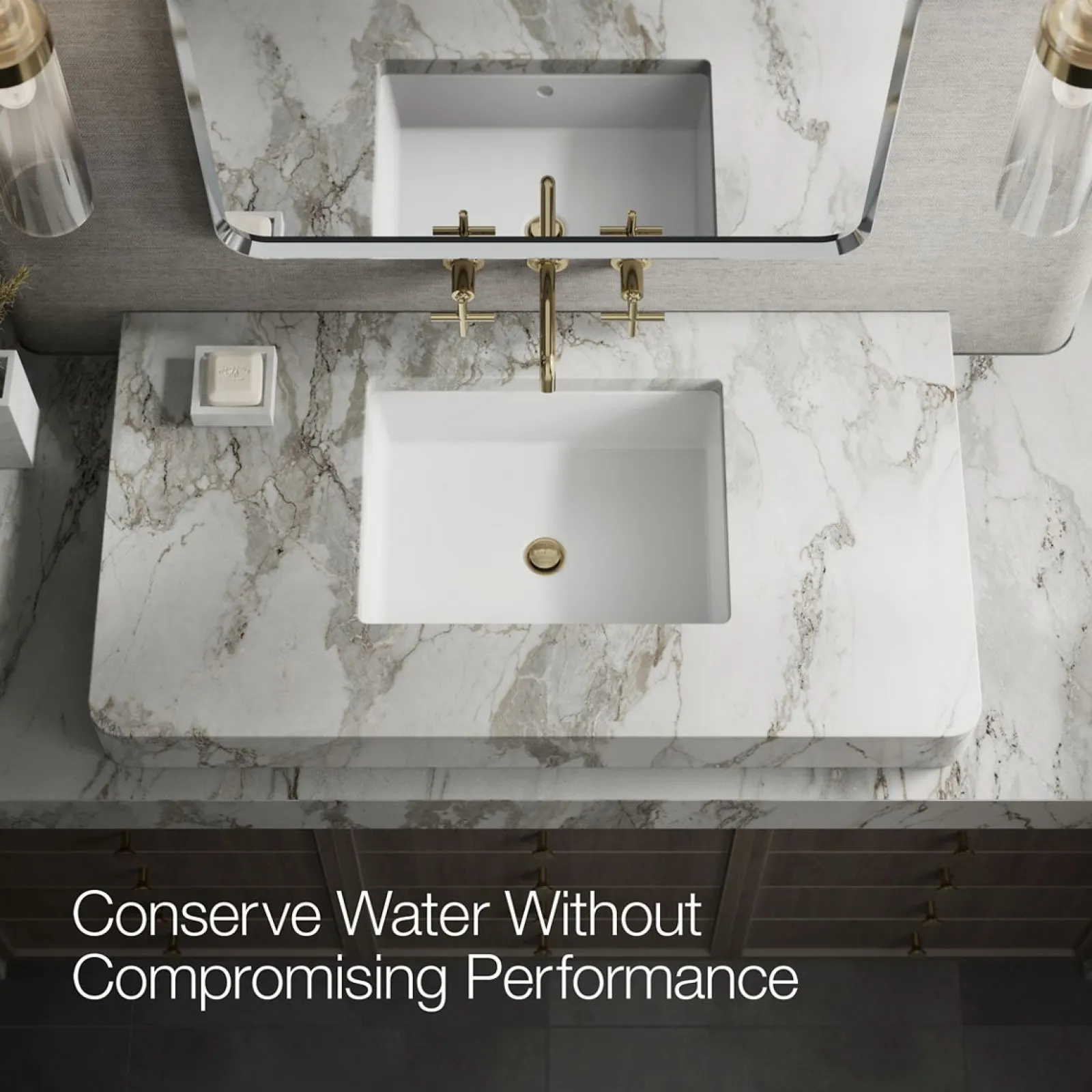 Wall-mount bathroom sink faucet trim with Cross handles, 1.2 gpm^Kohler Online
