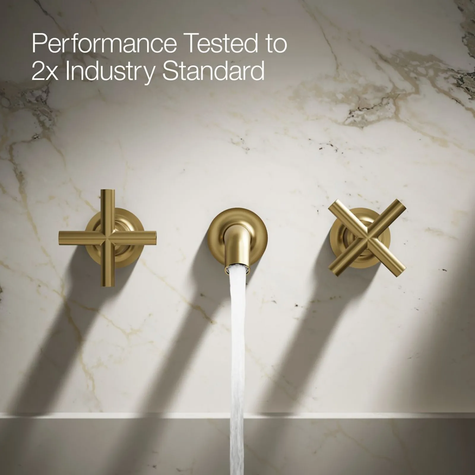 Wall-mount bathroom sink faucet trim with Cross handles, 1.2 gpm^Kohler Online