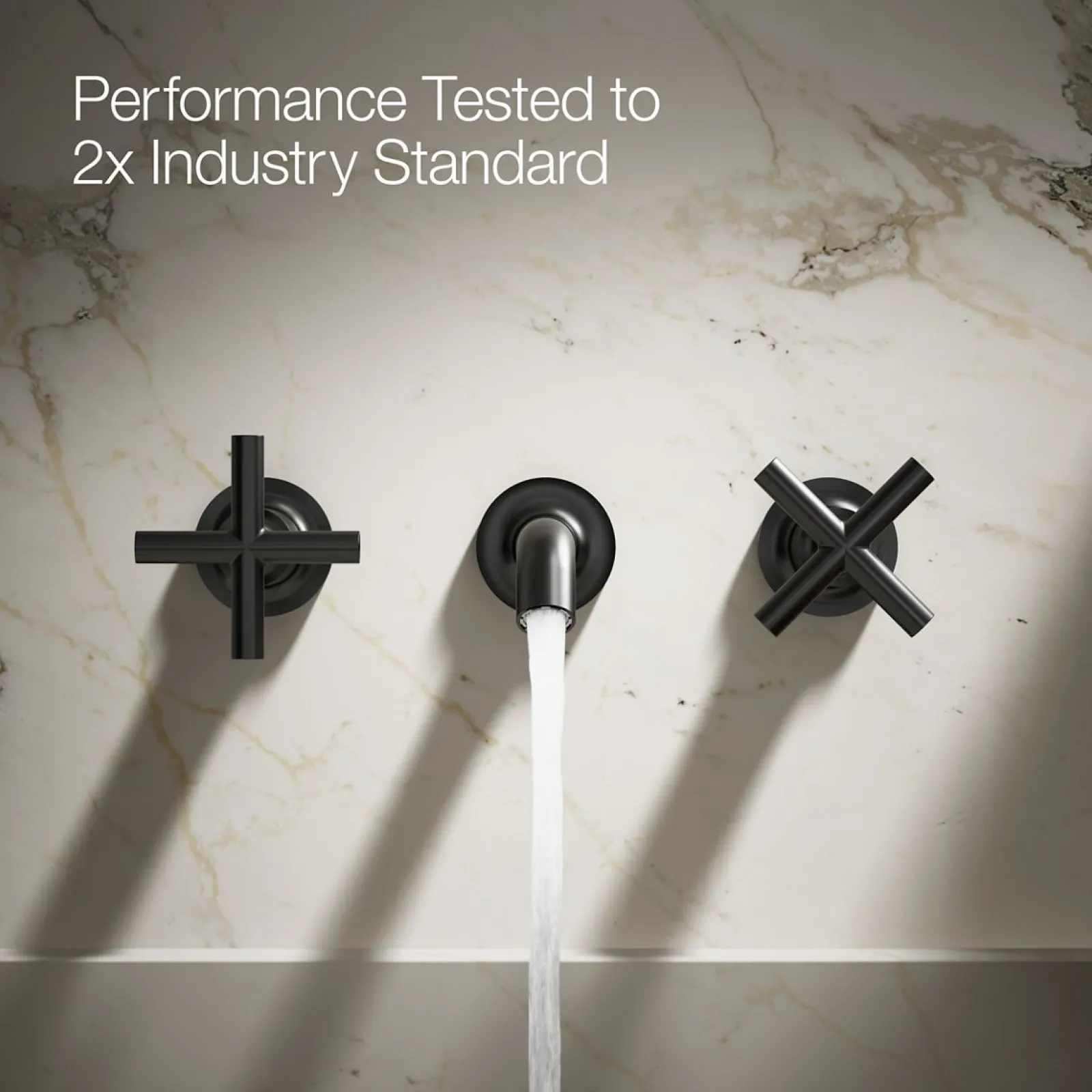 Wall-mount bathroom sink faucet trim with Cross handles, 1.2 gpm^Kohler Online