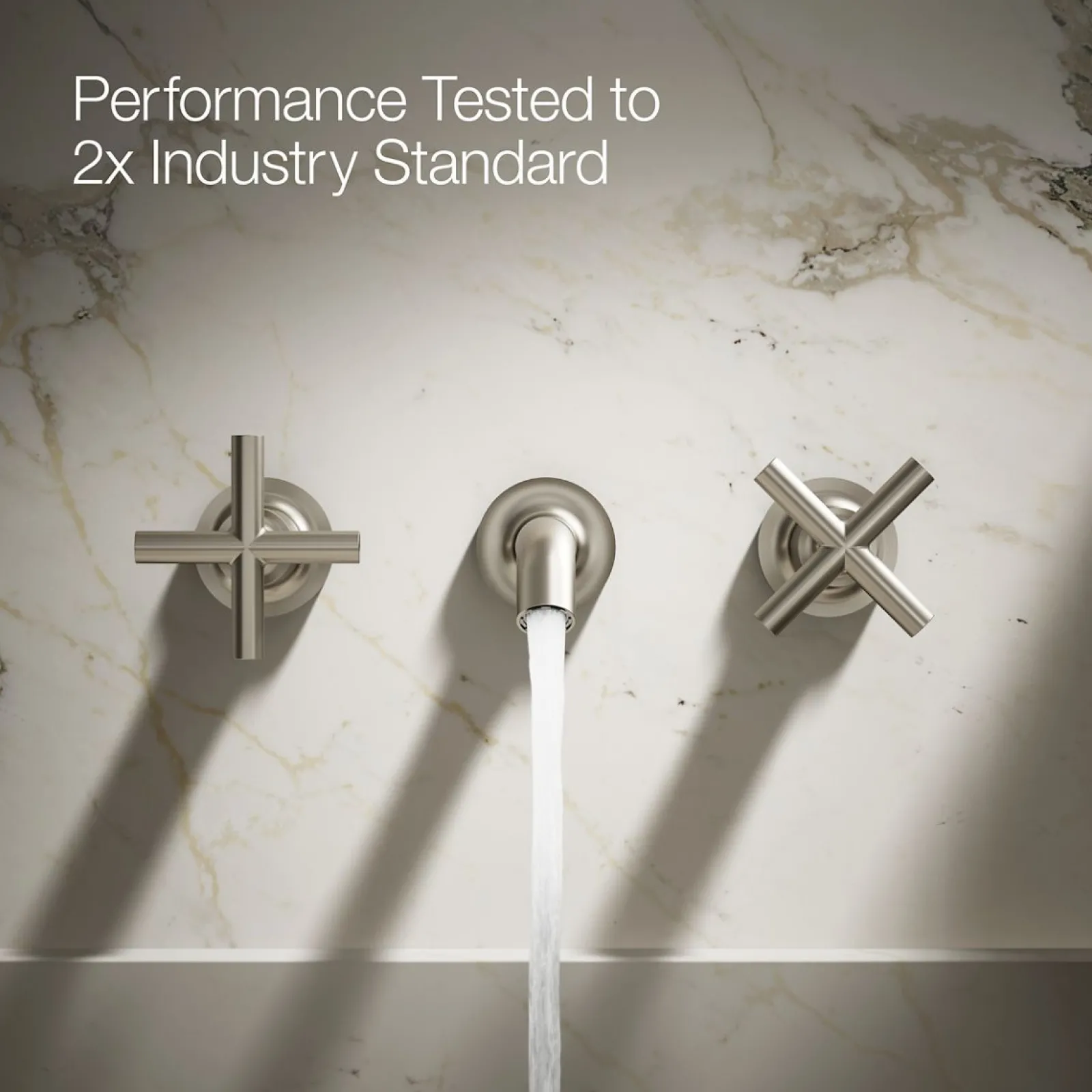 Wall-mount bathroom sink faucet trim with Cross handles, 1.2 gpm^Kohler Online