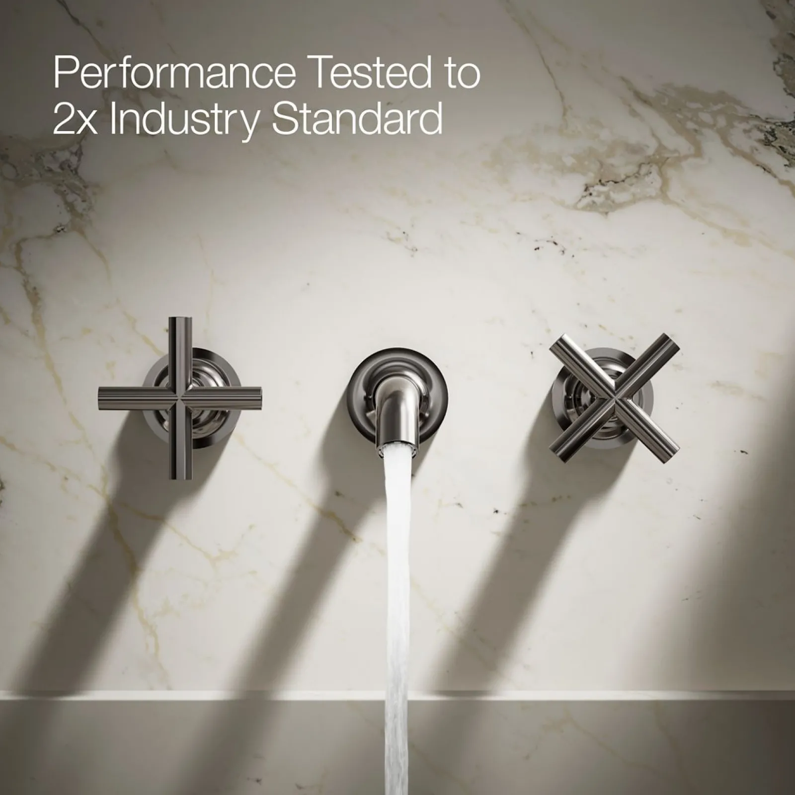 Wall-mount bathroom sink faucet trim with Cross handles, 1.2 gpm^Kohler Online