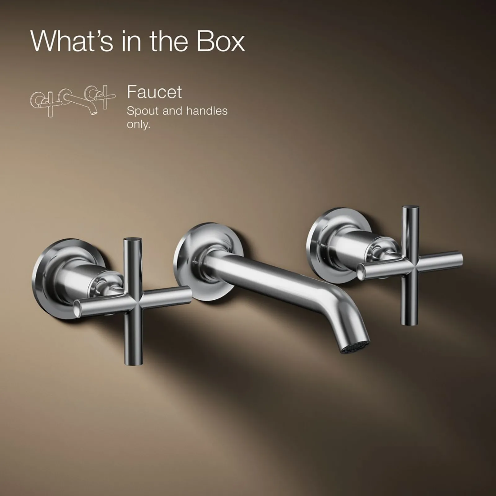 Wall-mount bathroom sink faucet trim with Cross handles, 1.2 gpm^Kohler Online