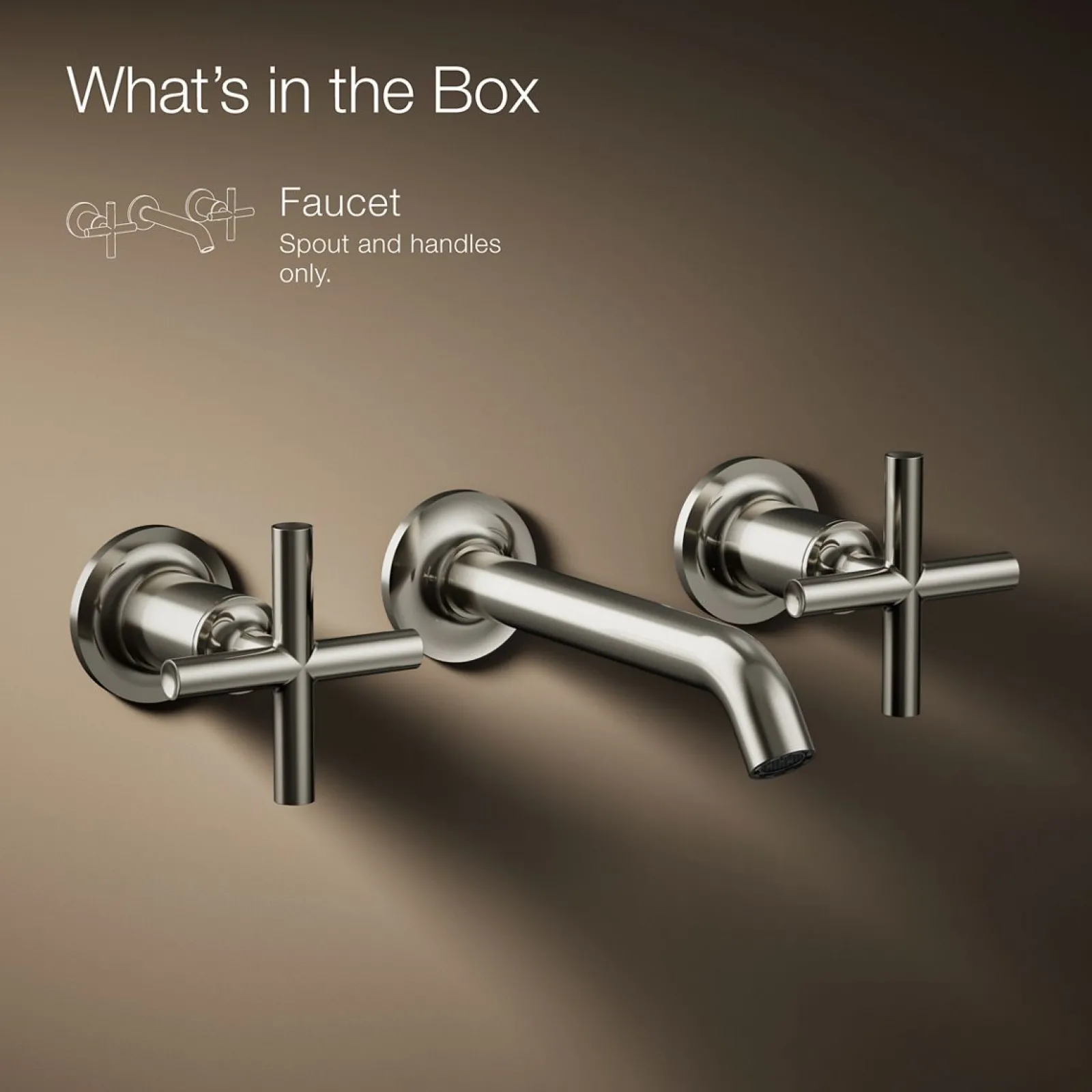 Wall-mount bathroom sink faucet trim with Cross handles, 1.2 gpm^Kohler Online