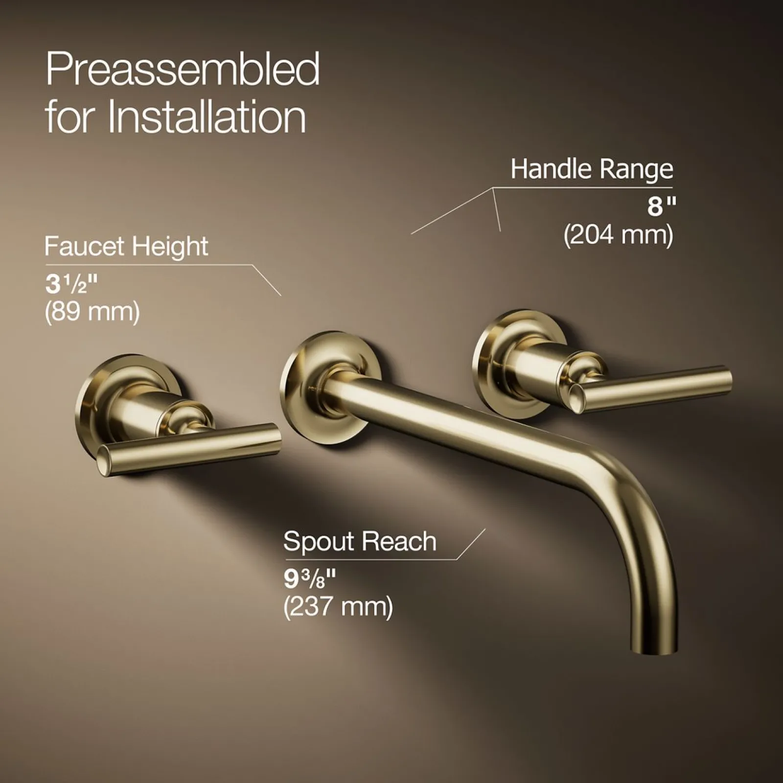 Wall-mount bathroom sink faucet trim with Lever handles, 1.2 gpm^Kohler Clearance