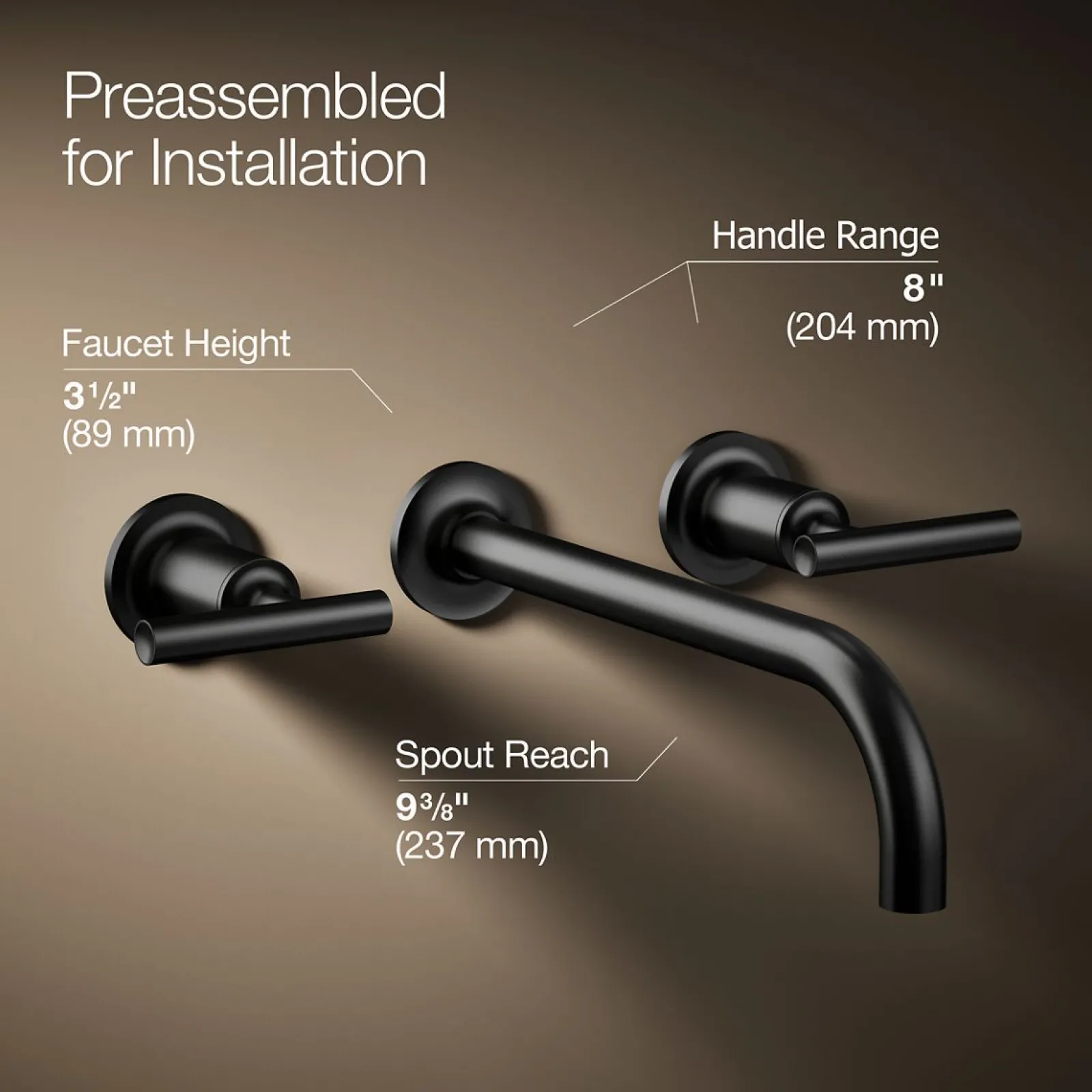 Wall-mount bathroom sink faucet trim with Lever handles, 1.2 gpm^Kohler Clearance