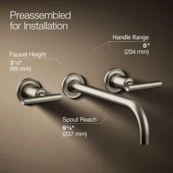 Wall-mount bathroom sink faucet trim with Lever handles, 1.2 gpm^Kohler Clearance