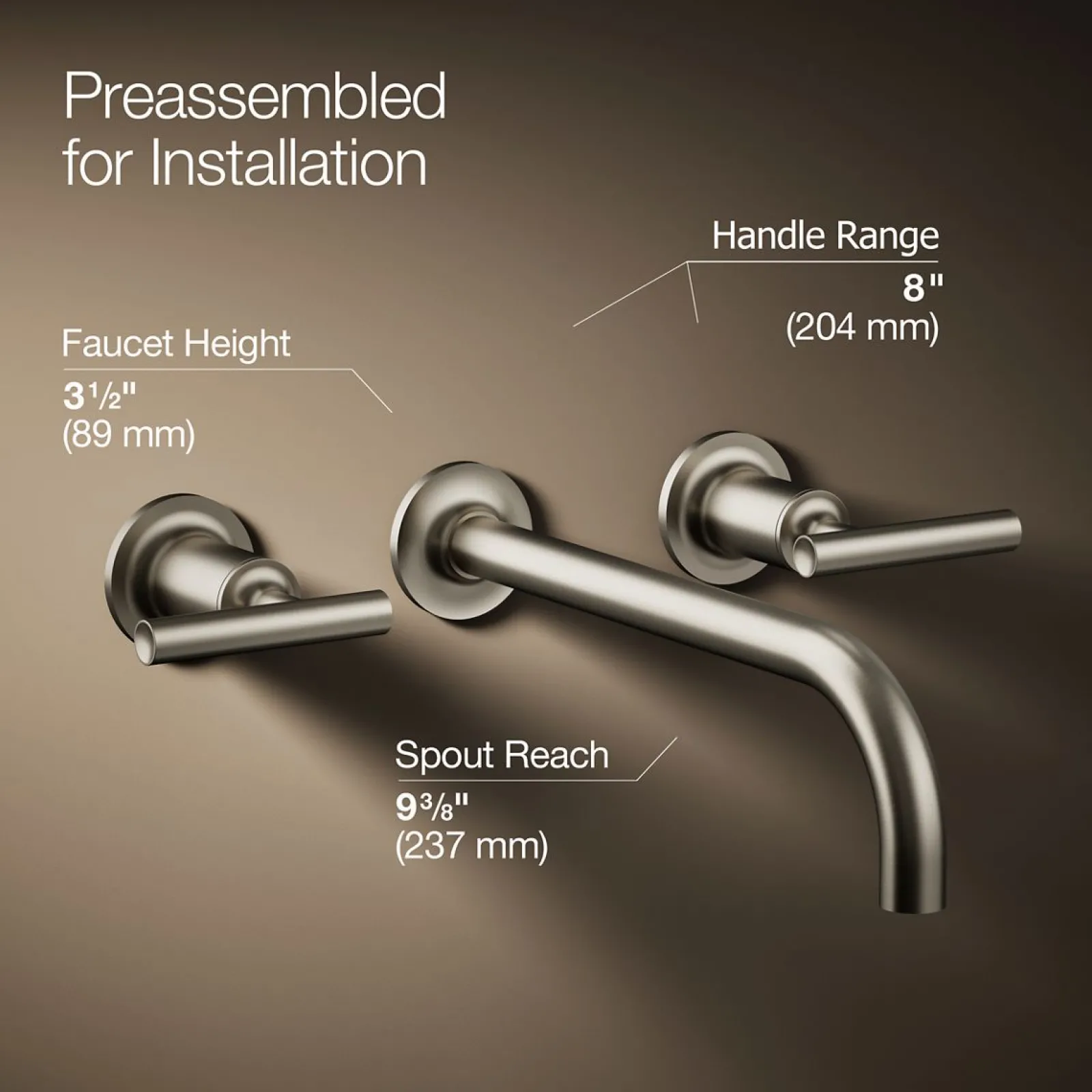 Wall-mount bathroom sink faucet trim with Lever handles, 1.2 gpm^Kohler Clearance