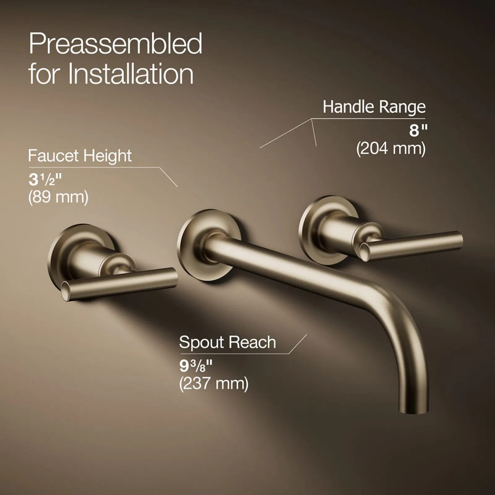 Wall-mount bathroom sink faucet trim with Lever handles, 1.2 gpm^Kohler Clearance