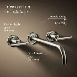 Wall-mount bathroom sink faucet trim with Lever handles, 1.2 gpm^Kohler Clearance