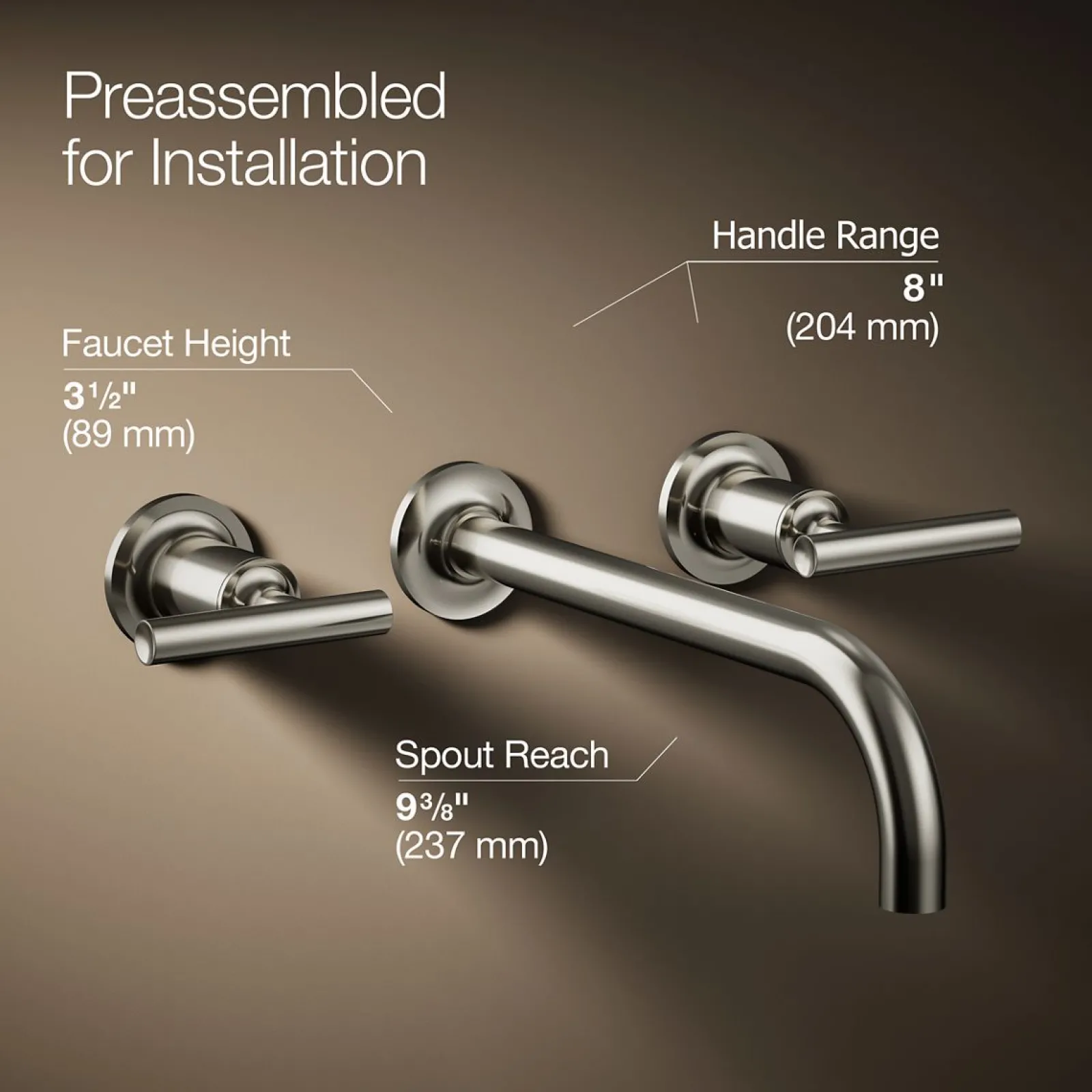 Wall-mount bathroom sink faucet trim with Lever handles, 1.2 gpm^Kohler Clearance