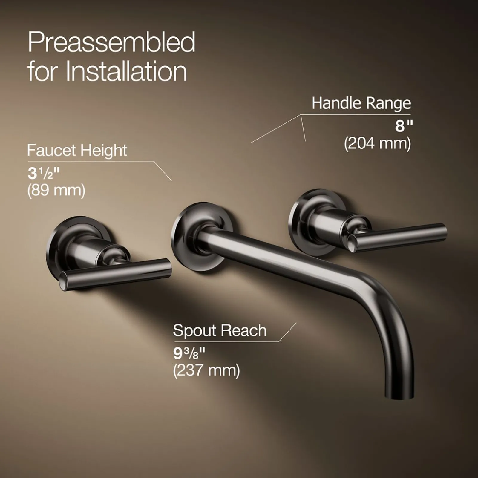 Wall-mount bathroom sink faucet trim with Lever handles, 1.2 gpm^Kohler Clearance