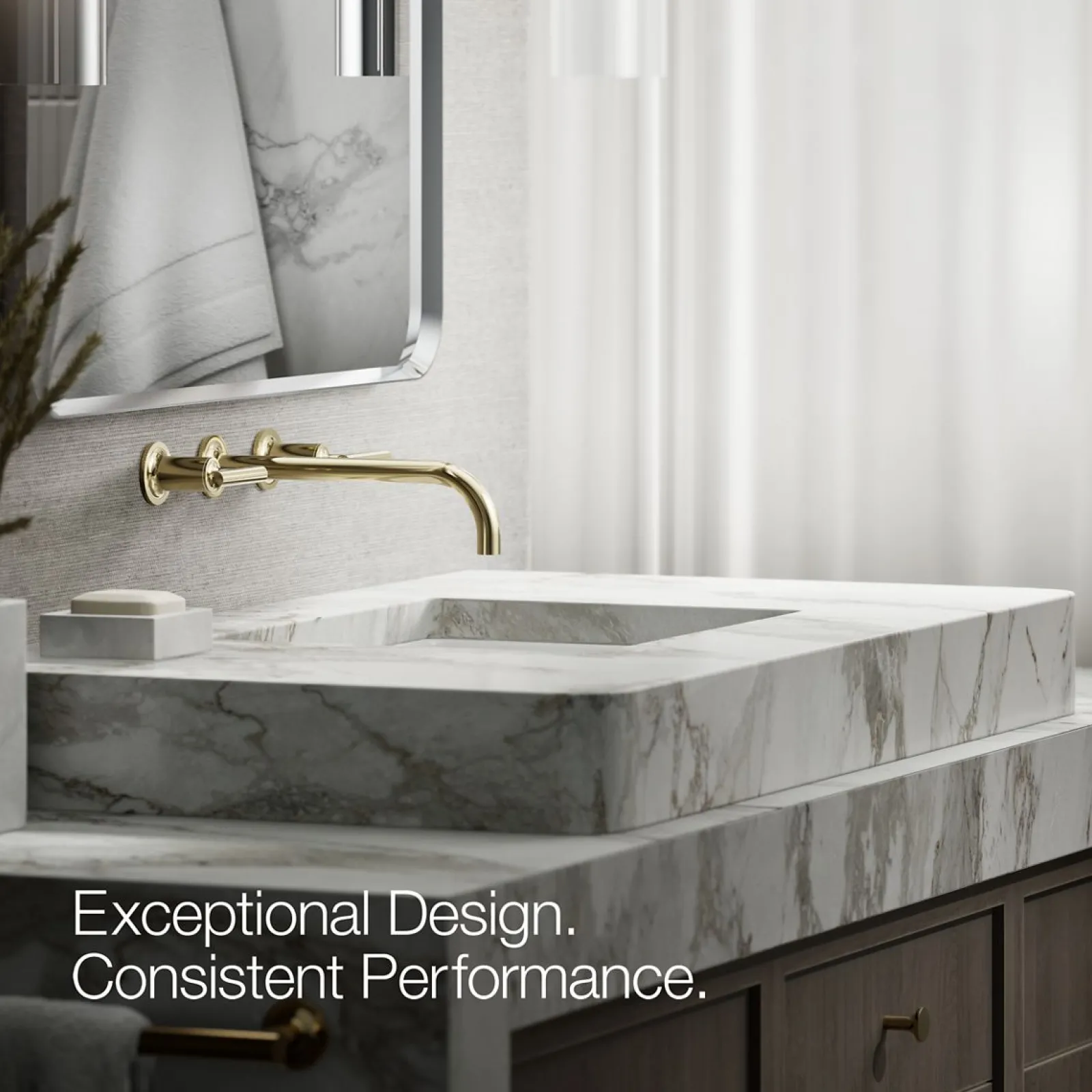 Wall-mount bathroom sink faucet trim with Lever handles, 1.2 gpm^Kohler Clearance