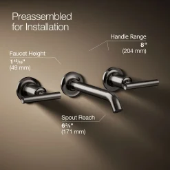 Wall-mount bathroom sink faucet trim with Lever handles, 1.2 gpm^Kohler Outlet