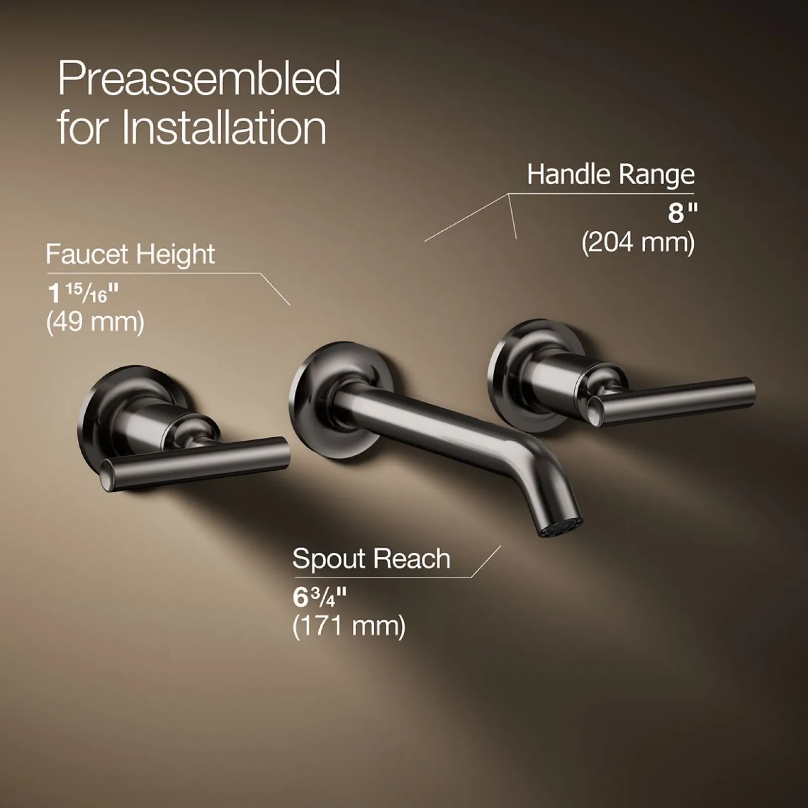 Wall-mount bathroom sink faucet trim with Lever handles, 1.2 gpm^Kohler Outlet