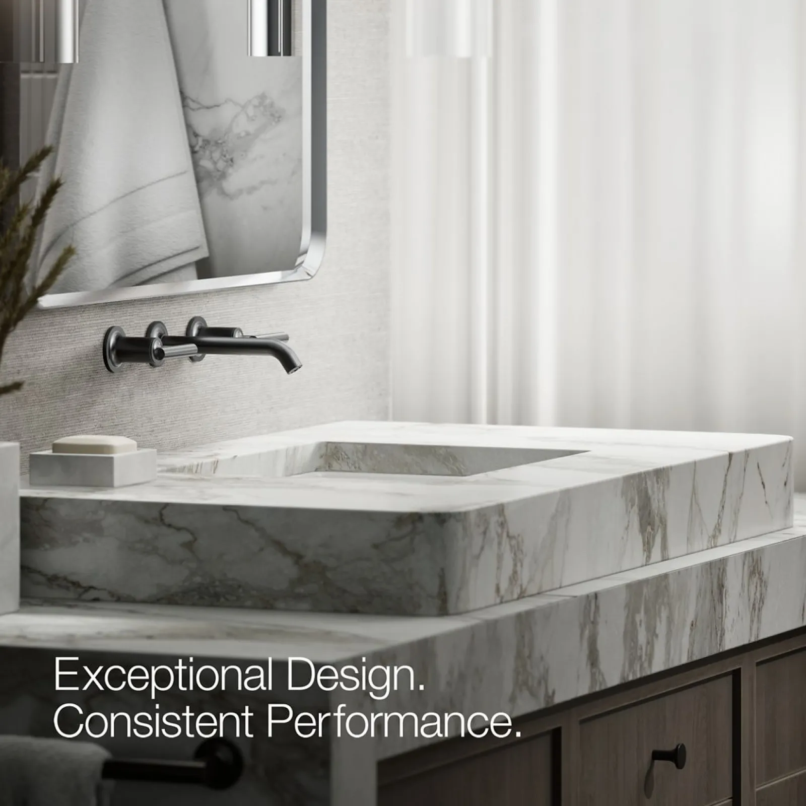 Wall-mount bathroom sink faucet trim with Lever handles, 1.2 gpm^Kohler Outlet