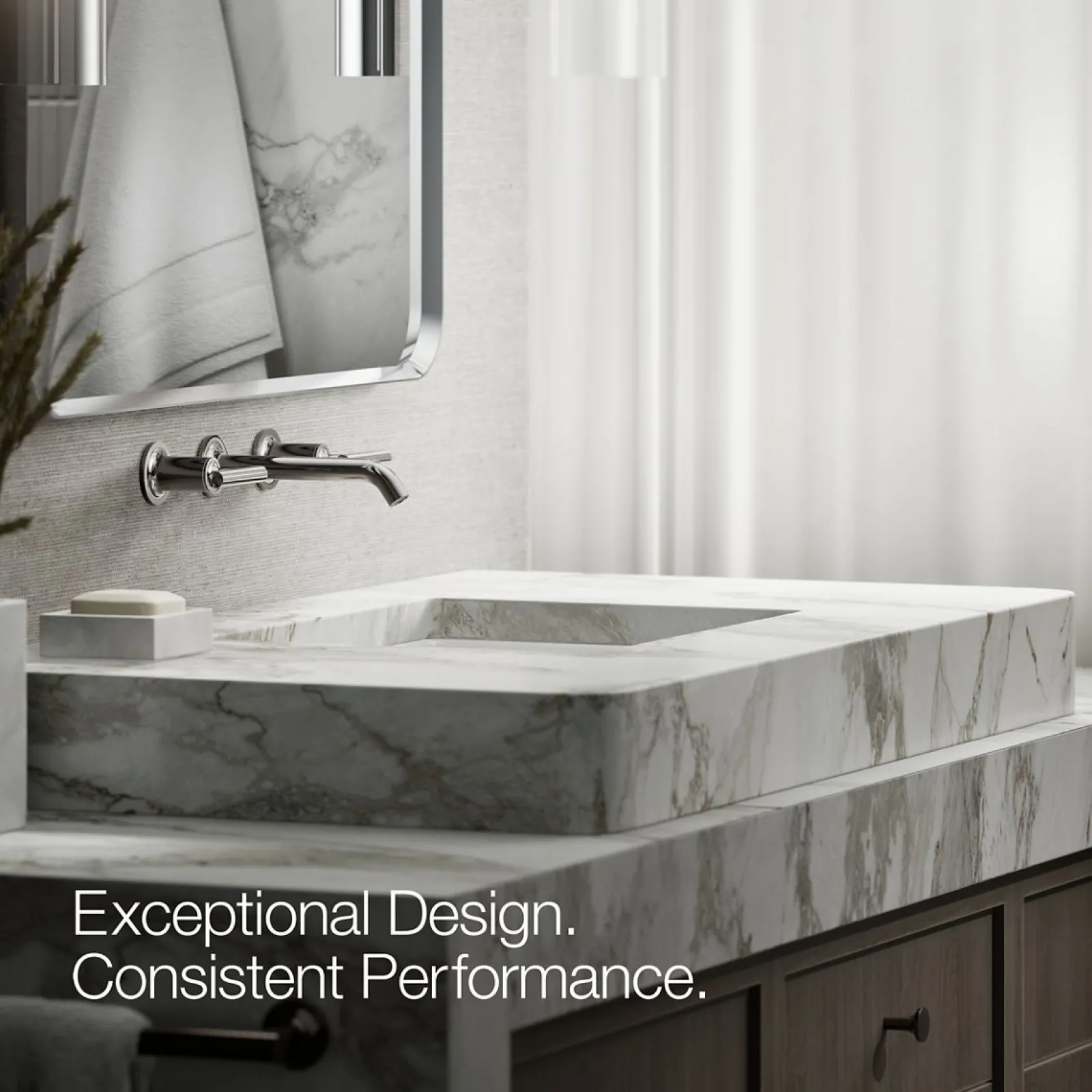 Wall-mount bathroom sink faucet trim with Lever handles, 1.2 gpm^Kohler Outlet