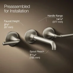 Wall-mount bathroom sink faucet trim, 1.2 gpm^Kohler Best