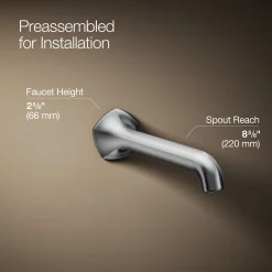 Wall-mount bathroom sink faucet spout with Straight design, 1.2 gpm^Kohler Clearance