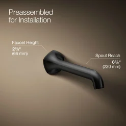Wall-mount bathroom sink faucet spout with Straight design, 1.2 gpm^Kohler Clearance