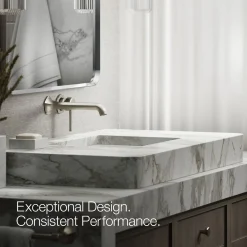 Wall-mount bathroom sink faucet spout with Straight design, 1.2 gpm^Kohler Clearance