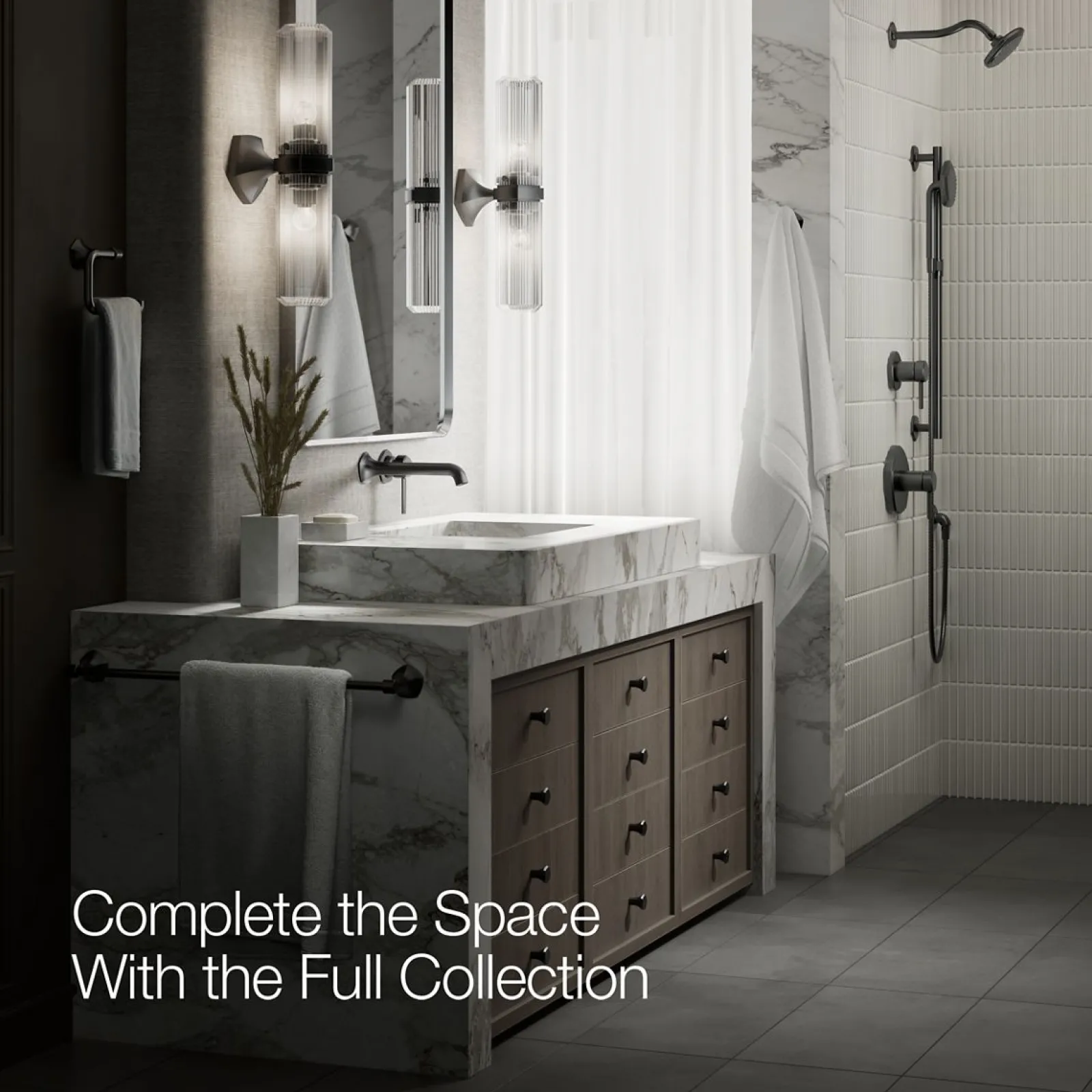 Wall-mount bathroom sink faucet spout with Straight design, 1.2 gpm^Kohler Clearance