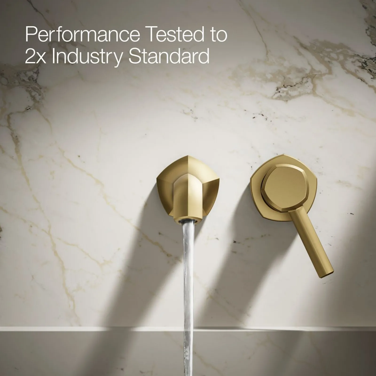 Wall-mount bathroom sink faucet spout with Straight design, 1.2 gpm^Kohler Clearance