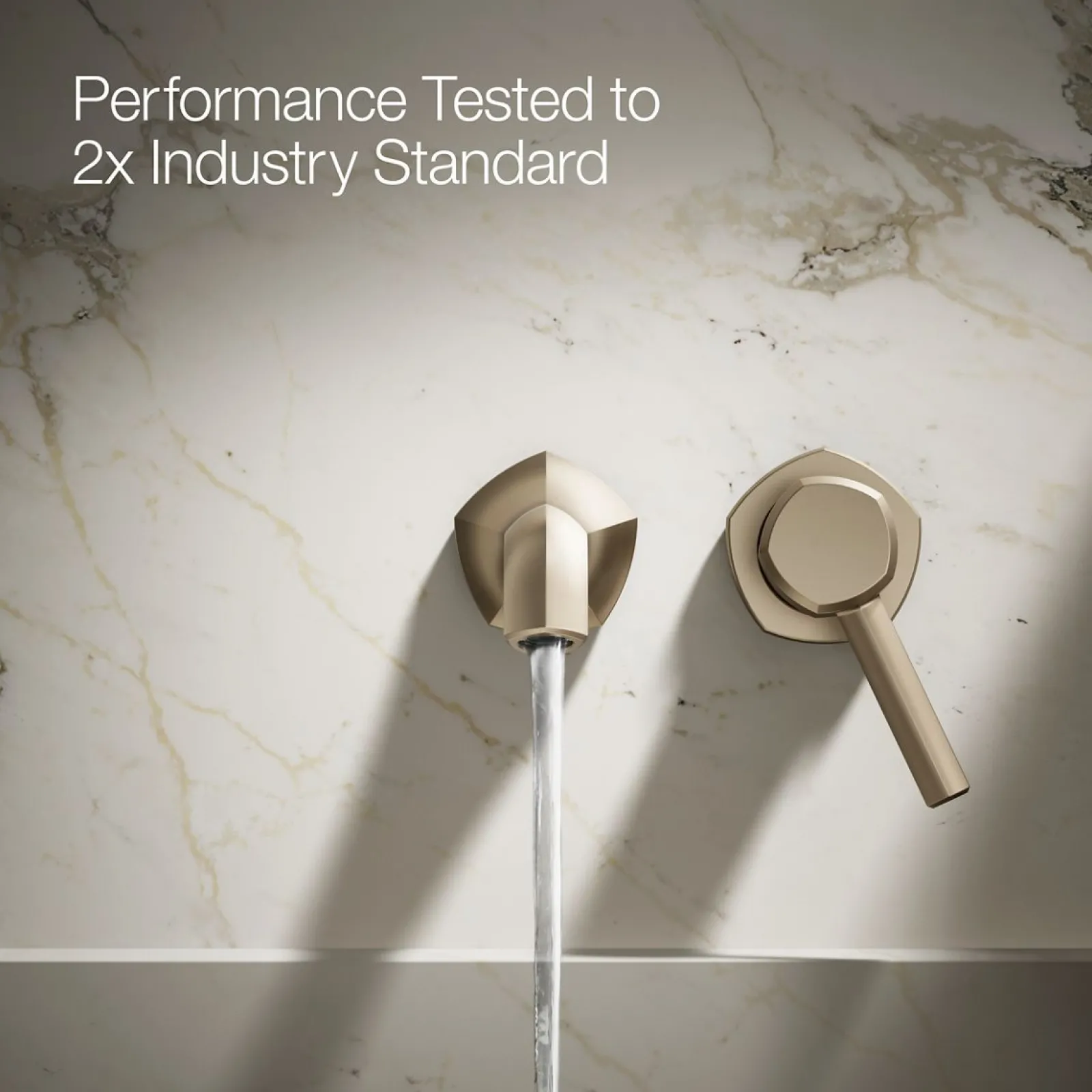 Wall-mount bathroom sink faucet spout with Straight design, 1.2 gpm^Kohler Clearance