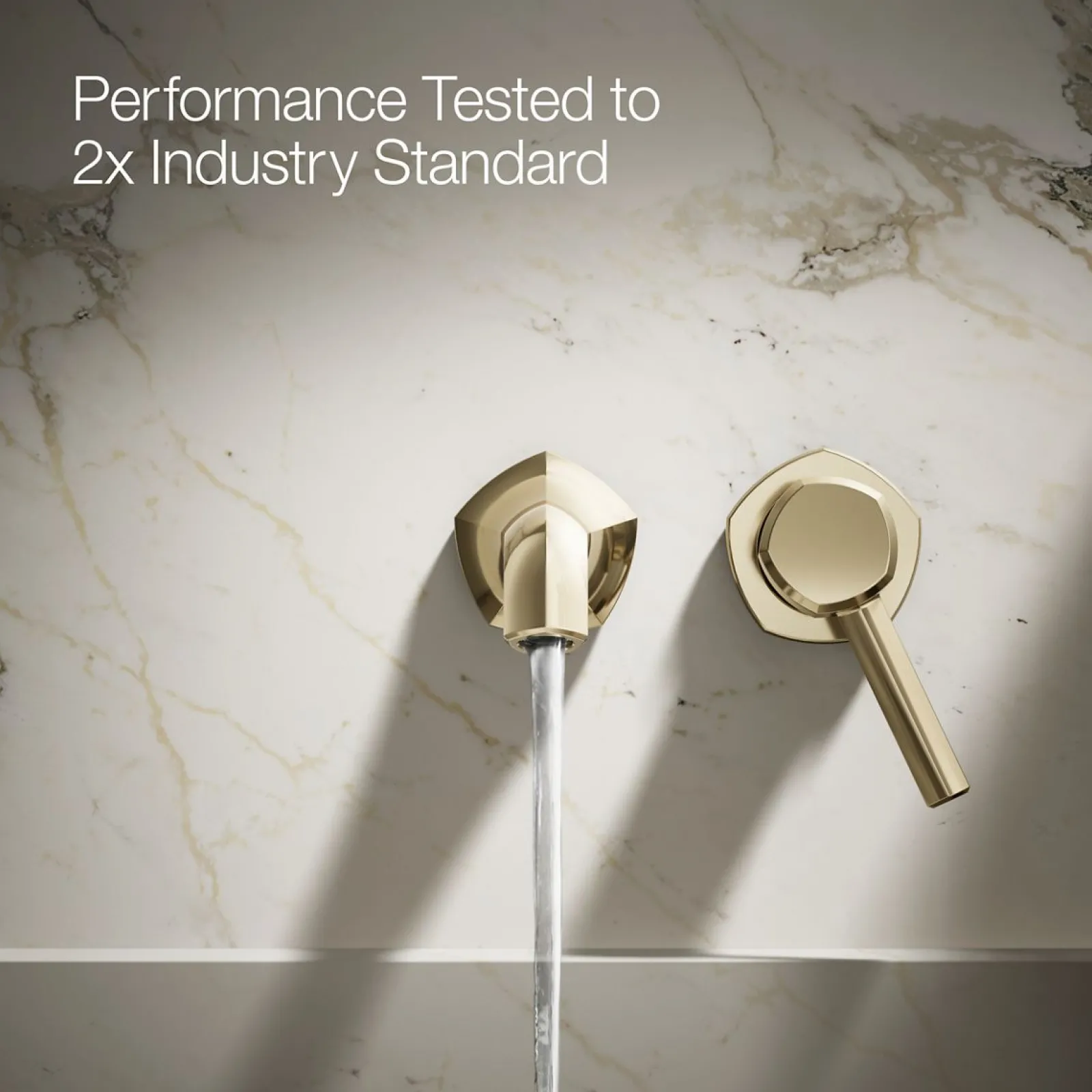 Wall-mount bathroom sink faucet spout with Straight design, 1.2 gpm^Kohler Clearance
