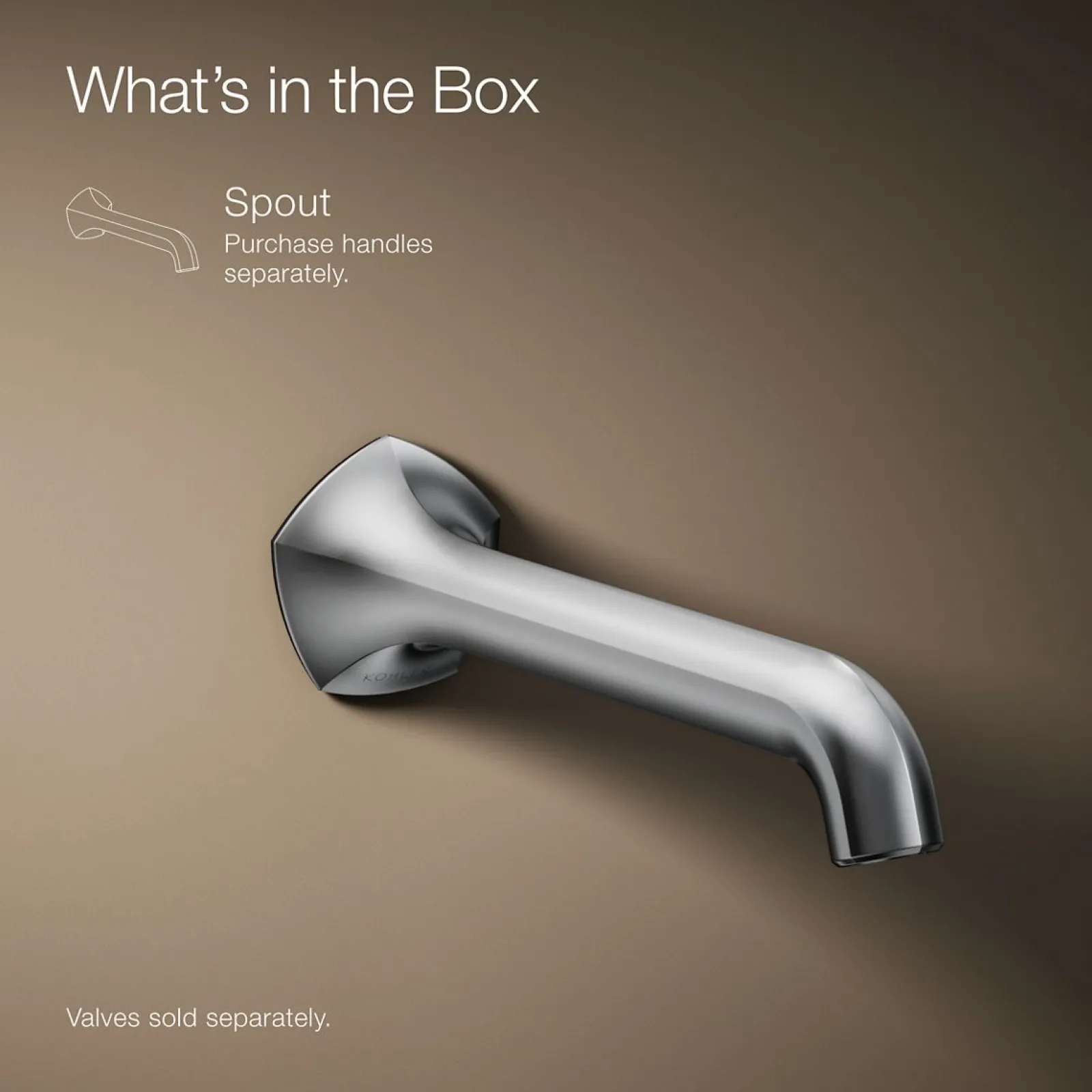 Wall-mount bathroom sink faucet spout with Straight design, 1.2 gpm^Kohler Clearance