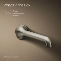 Wall-mount bathroom sink faucet spout with Straight design, 1.2 gpm^Kohler Clearance