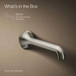 Wall-mount bathroom sink faucet spout with Straight design, 1.2 gpm^Kohler Clearance