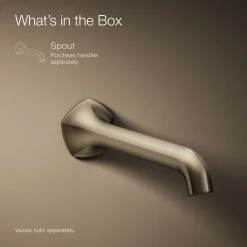 Wall-mount bathroom sink faucet spout with Straight design, 1.2 gpm^Kohler Clearance