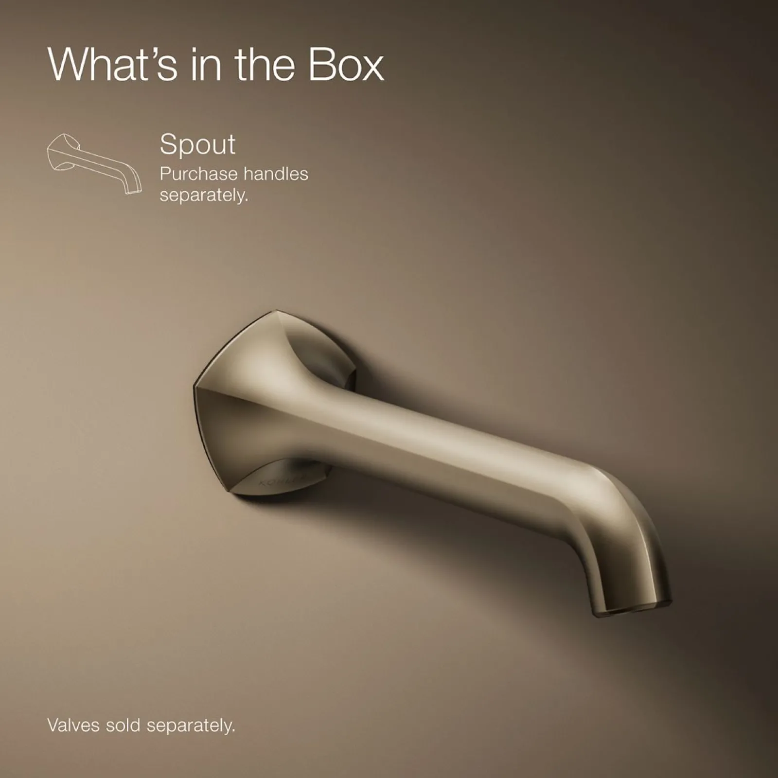 Wall-mount bathroom sink faucet spout with Straight design, 1.2 gpm^Kohler Clearance