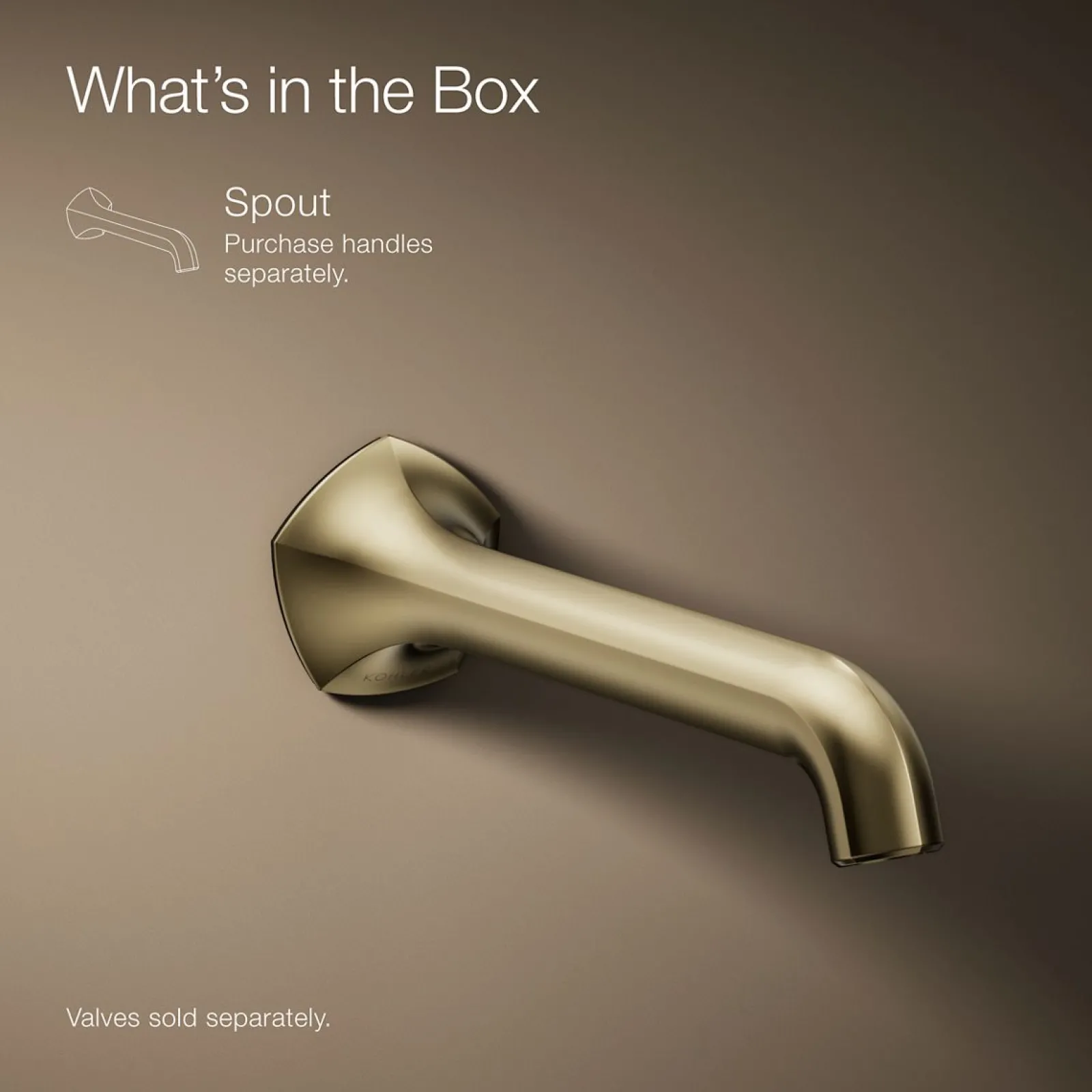 Wall-mount bathroom sink faucet spout with Straight design, 1.2 gpm^Kohler Clearance