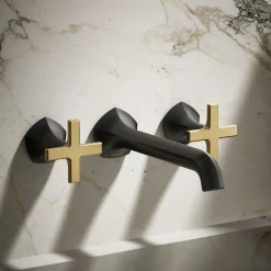 Wall-mount bathroom sink faucet Cross handle trim, 1.2 gpm^Kohler Online